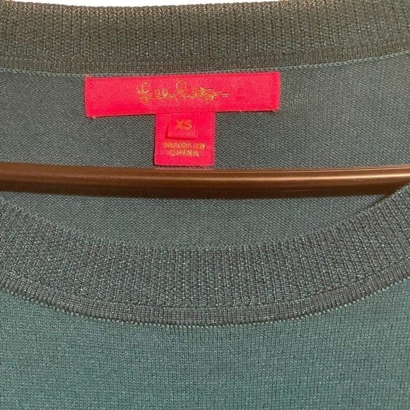 Lilly Pulitzer Cobo Boatneck Sweater Teal Color women’s size XS - Picture 3 of 8